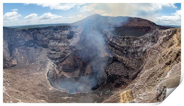 Masaya Volcano panorama Print by Jason Wells