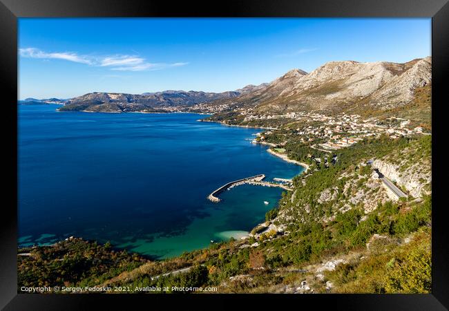 View of the Adriatic coast. Dalmatia Region. Croatia Framed Print by Sergey Fedoskin