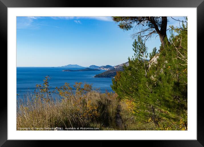 View of the Adriatic coast. Dalmatia Region. Croatia Framed Mounted Print by Sergey Fedoskin