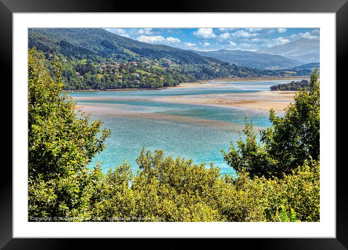 Turquoise Estuary Oasis Framed Mounted Print by Roger Mechan