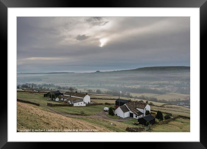 Towards Kirkcarrion from Middle Side in Misty Light Framed Mounted Print by Richard Laidler