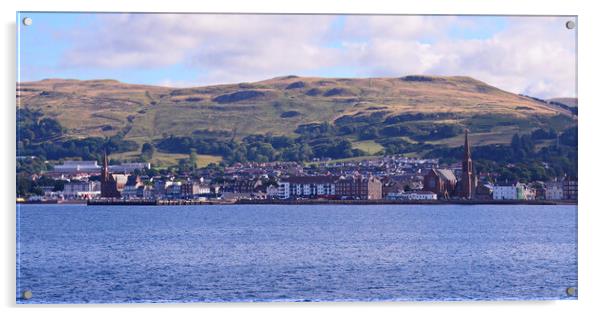 Largs on Ayrshire`s Clyde Riviera Acrylic by Allan Durward Photography