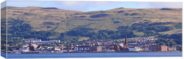 Largs, a panoramic view Canvas Print by Allan Durward Photography