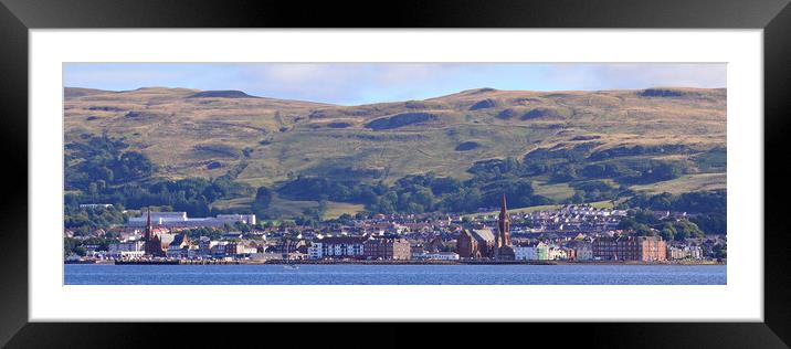 Largs, a panoramic view Framed Mounted Print by Allan Durward Photography