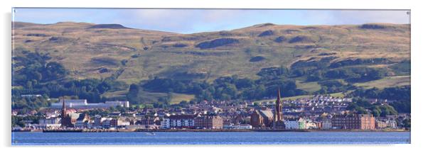 Largs, a panoramic view Acrylic by Allan Durward Photography