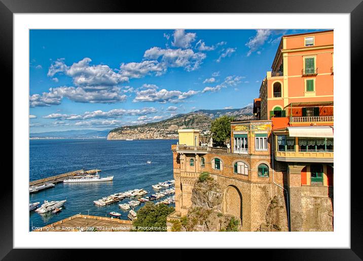 Enchanting View of Sorrento Bay Framed Mounted Print by Roger Mechan