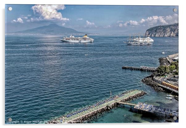 Magnificent Bay of Naples Acrylic by Roger Mechan