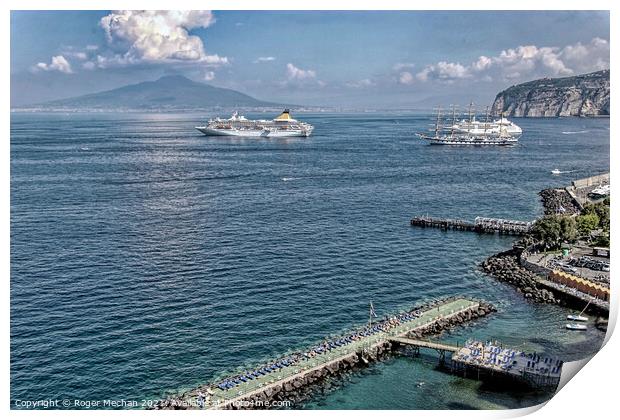Magnificent Bay of Naples Print by Roger Mechan