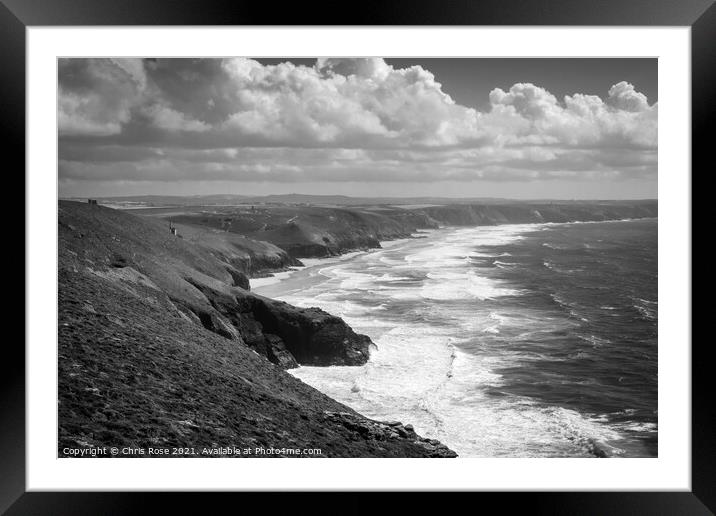 St Agnes Coast Framed Mounted Print by Chris Rose