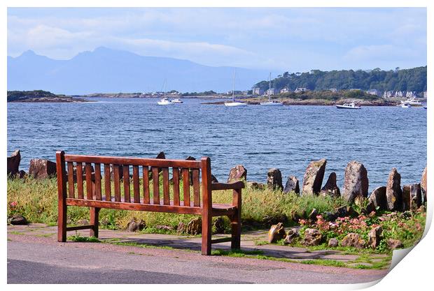 Millport bench, and what a view! Print by Allan Durward Photography