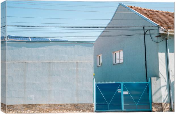 Blue house exterior Canvas Print by Sanga Park