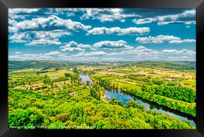 Serene Beauty of Dordogne Valley Framed Print by Roger Mechan