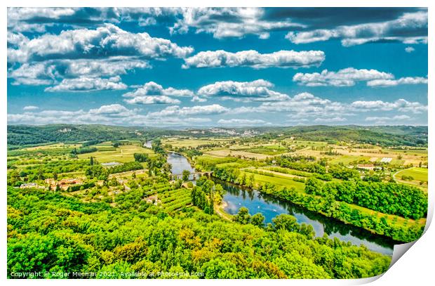 Serene Beauty of Dordogne Valley Print by Roger Mechan