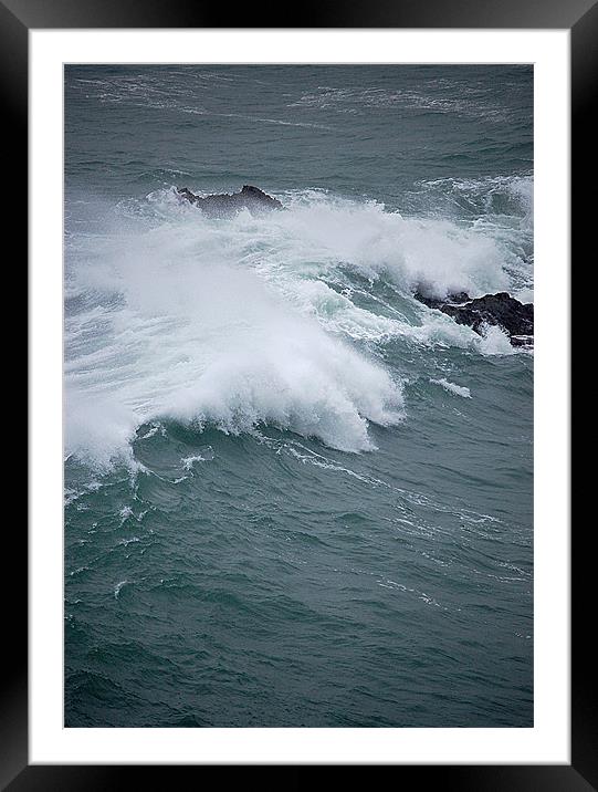wave Framed Mounted Print by michelle rook
