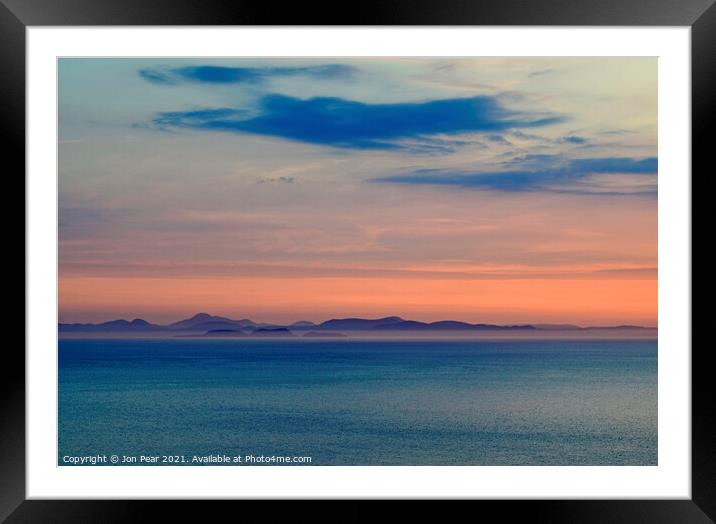 Har Mist over the Outer Hebrides Framed Mounted Print by Jon Pear