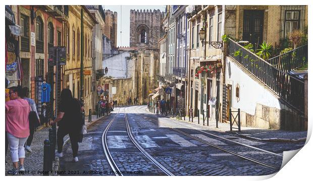 Lisbon Old Town Print by Peter F Hunt