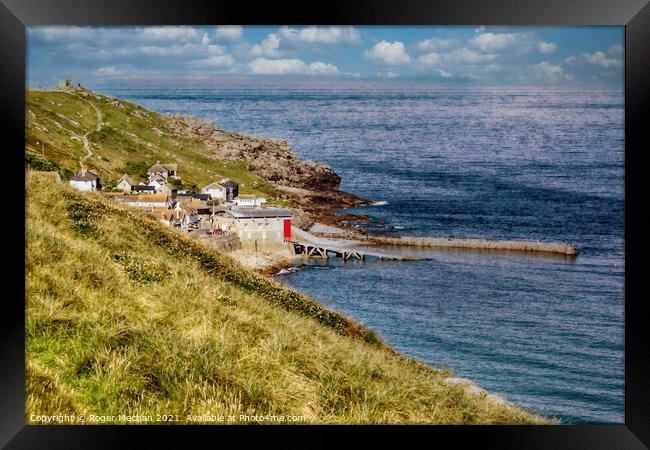 Enduring Charm of Sennen Cove Framed Print by Roger Mechan