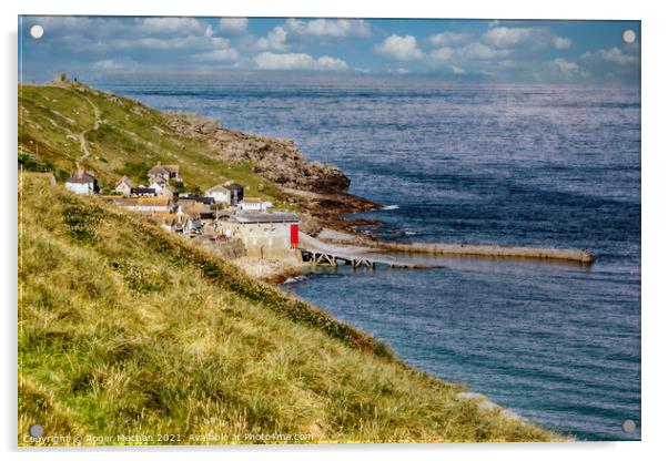 Enduring Charm of Sennen Cove Acrylic by Roger Mechan