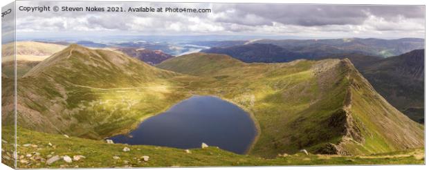 Majestic Helvellyn Panorama Canvas Print by Steven Nokes