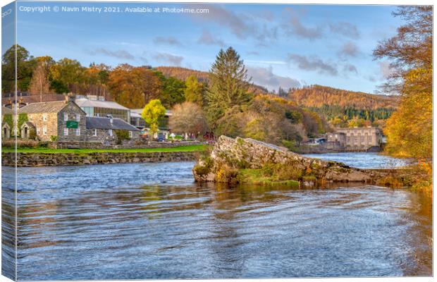 A view of Port-Na-Craig, Pitlochry Canvas Print by Navin Mistry