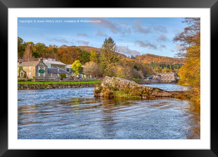 A view of Port-Na-Craig, Pitlochry Framed Mounted Print by Navin Mistry