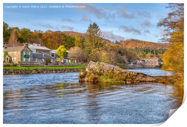 A view of Port-Na-Craig, Pitlochry Print by Navin Mistry