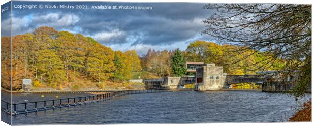 Pitlochry Hydroelectric Dam  Canvas Print by Navin Mistry