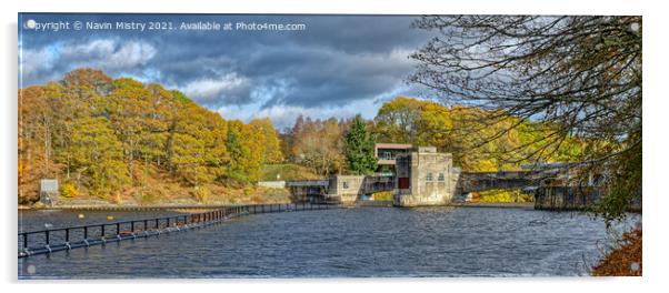 Pitlochry Hydroelectric Dam  Acrylic by Navin Mistry
