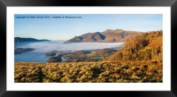 Walking from Castlerigg to Walla Crag and Ashness Bridge Framed Mounted Print by Peter Stuart