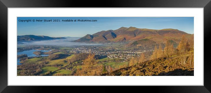 Walking from Casterigg to Walla Crag and ashness Bridge Framed Mounted Print by Peter Stuart