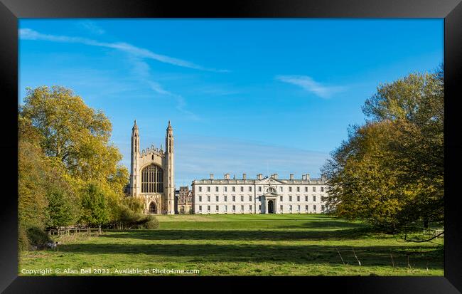 Kings College and chapel from The Backs Framed Print by Allan Bell