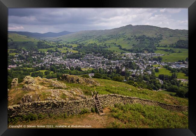 Serenity in the Heart of Lake District Framed Print by Steven Nokes