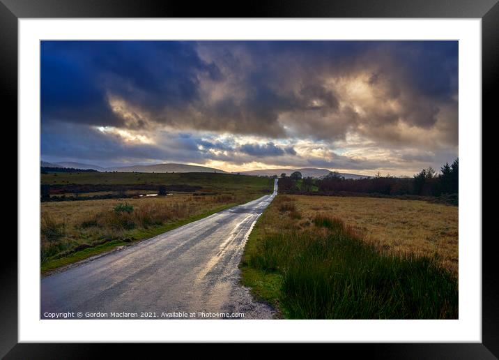 The road across Brecon Common (mynydd illtyd common) Framed Mounted Print by Gordon Maclaren