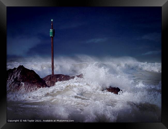 Barrel Rock Framed Print by Nik Taylor