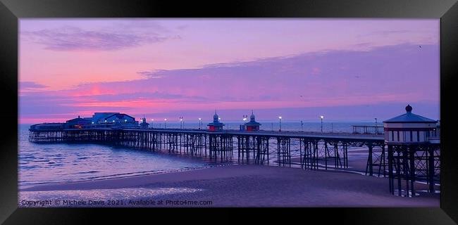 North Pier Twilight Framed Print by Michele Davis