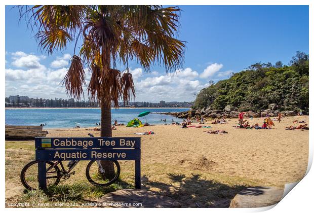 Shelly beach and Cabbage tree bay aquatic reserve,  Print by Kevin Hellon