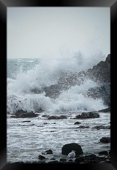 stormy water Framed Print by michelle rook