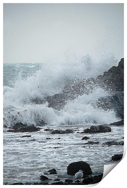 stormy water Print by michelle rook