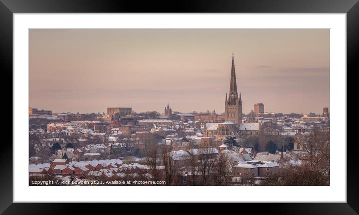 Winter Wonderland in Norwich Framed Mounted Print by Rick Bowden