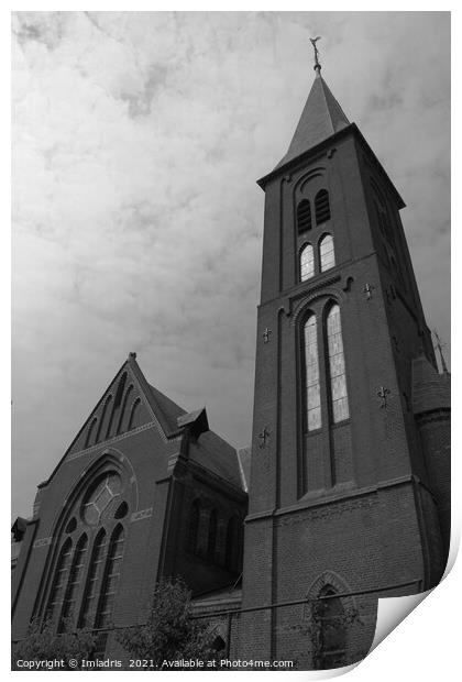 Church Exterior, Dokkum, Friesland, the Netherland Print by Imladris 