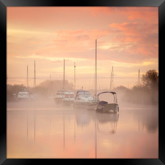 River Frome Sunrise Framed Print by David Semmens