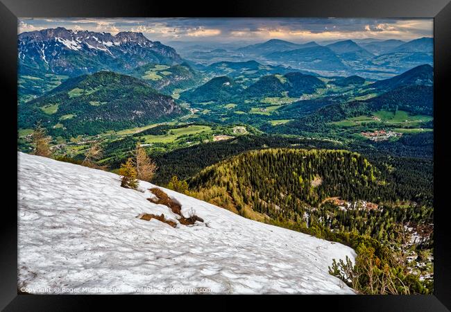 A Winter Wonderland in the Bavarian Alps Framed Print by Roger Mechan