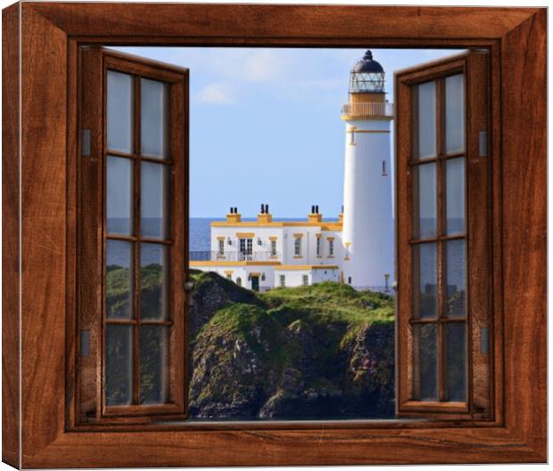 Abstract  view of Turnberry lighthouse Canvas Print by Allan Durward Photography