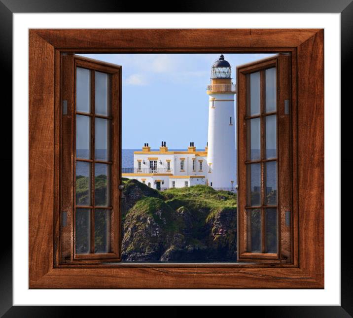 Abstract  view of Turnberry lighthouse Framed Mounted Print by Allan Durward Photography