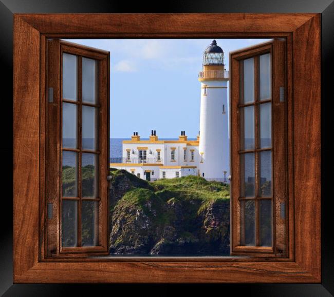Abstract  view of Turnberry lighthouse Framed Print by Allan Durward Photography