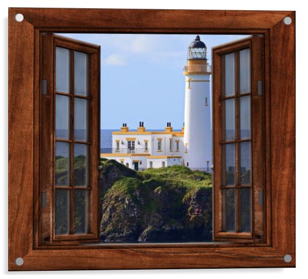 Abstract  view of Turnberry lighthouse Acrylic by Allan Durward Photography