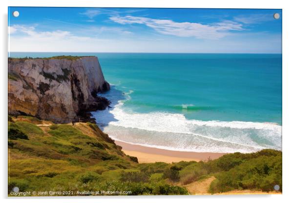 Cliffs of the coast of Sagres, Algarve - 1 - Picturesque Edition Acrylic by Jordi Carrio
