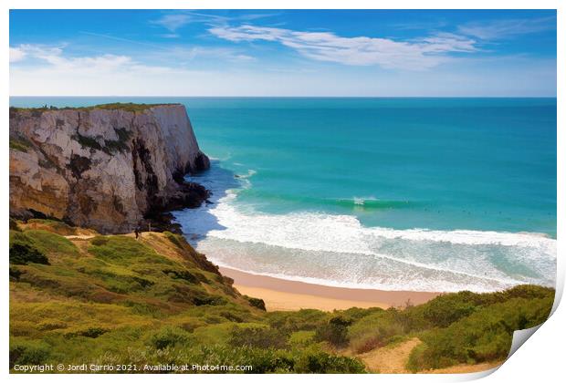 Cliffs of the coast of Sagres, Algarve - 1 - Picturesque Edition Print by Jordi Carrio