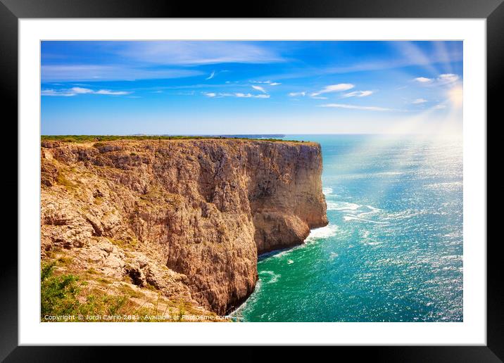 Cliffs of the coast of Sagres, Algarve - 4 - Orton glow Edition  Framed Mounted Print by Jordi Carrio