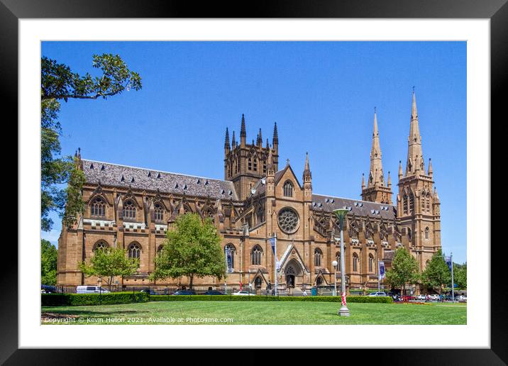 St Marys Cathedral Framed Mounted Print by Kevin Hellon